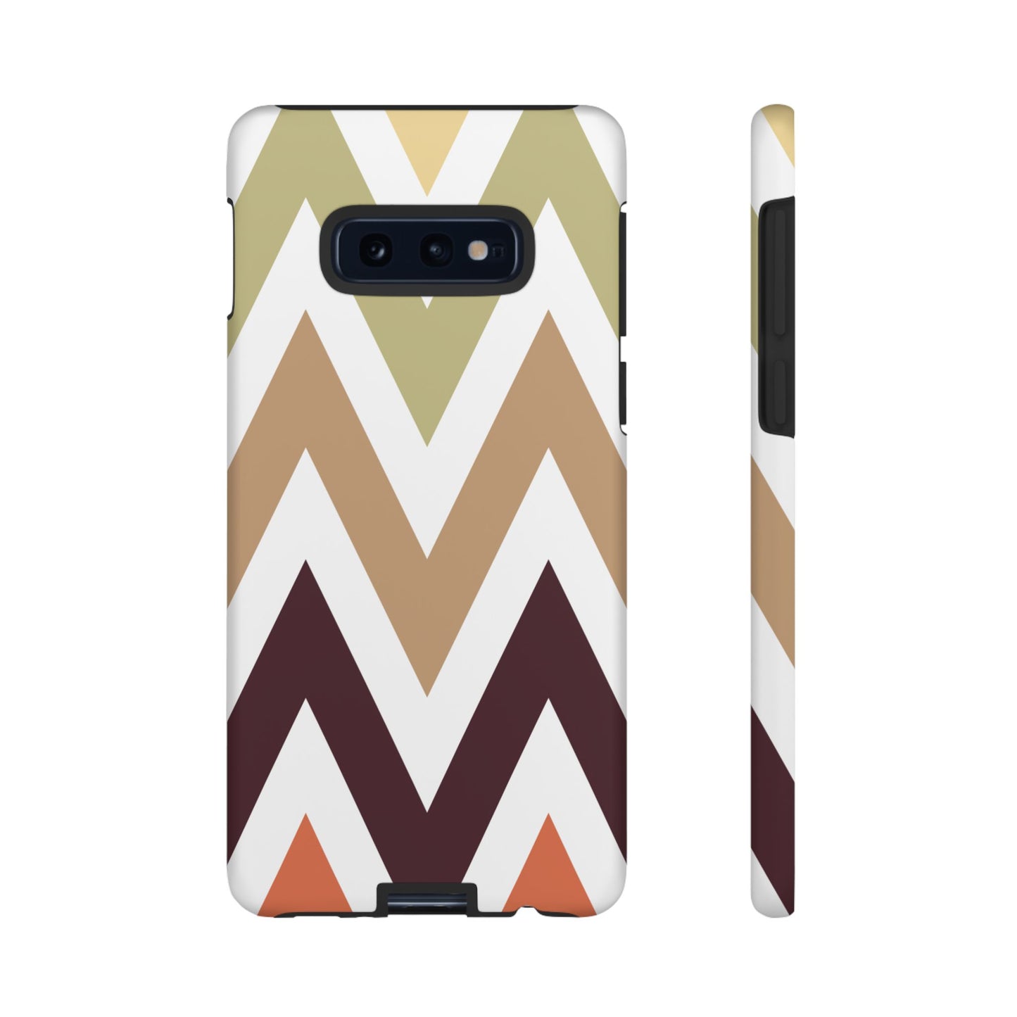 Earthy Chevron Samsung Galaxy Case – Boho-Inspired Design with Dual-Layer Protection