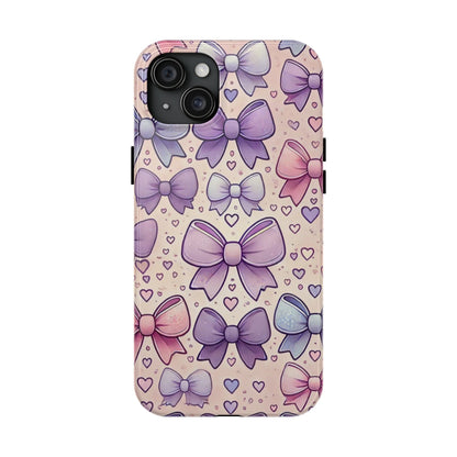 Pastel Bow iPhone Case - Cute Girly Pattern Protective Cover