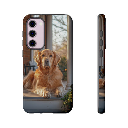 Golden Retriever on Porch - Samsung Galaxy Series Case