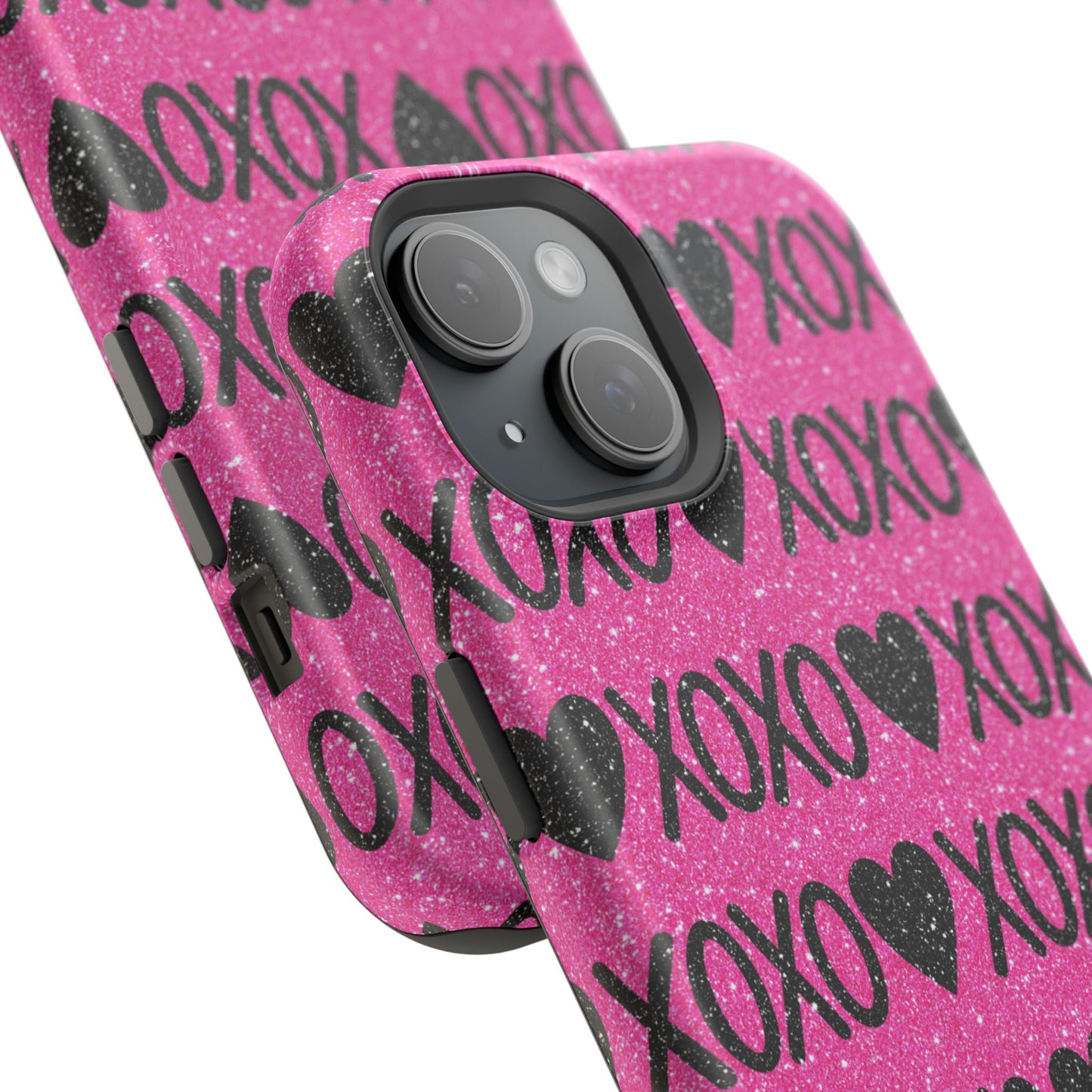 XOXO Glitter Hearts MagSafe Case