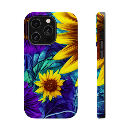 Purple & Gold Sunflower Dream - MagSafe iPhone Series Case