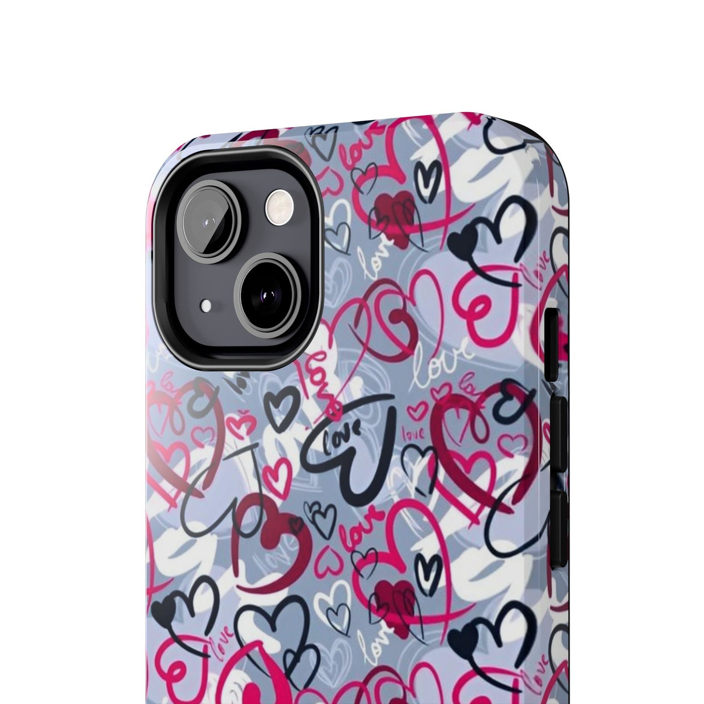 Graffiti Love Hearts iPhone Case