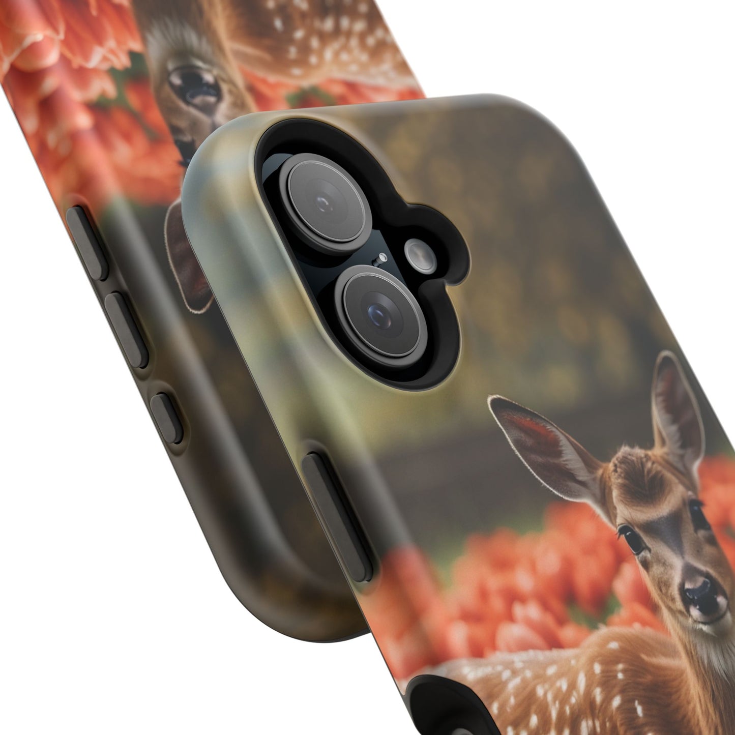 Fawn Among Tulips MagSafe iPhone Case