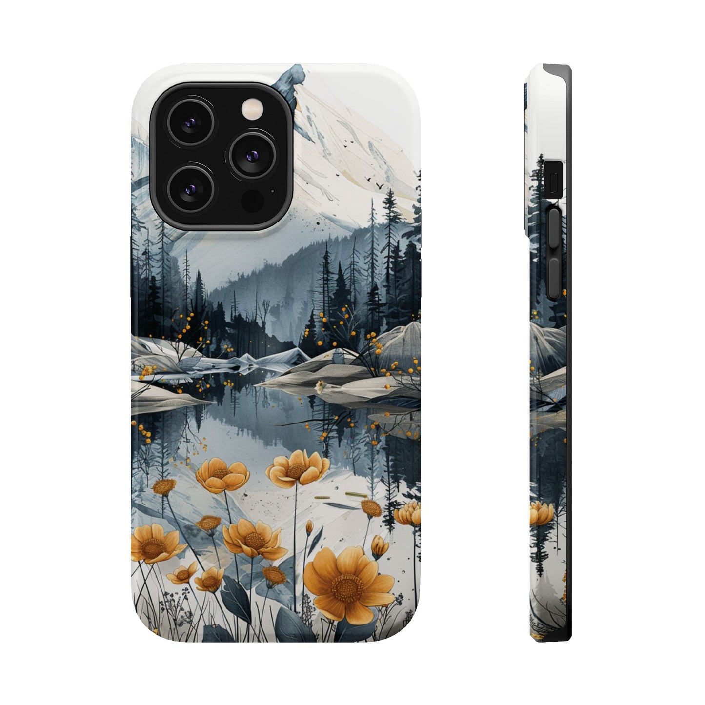 Silver Alpine Wildflower iPhone Case