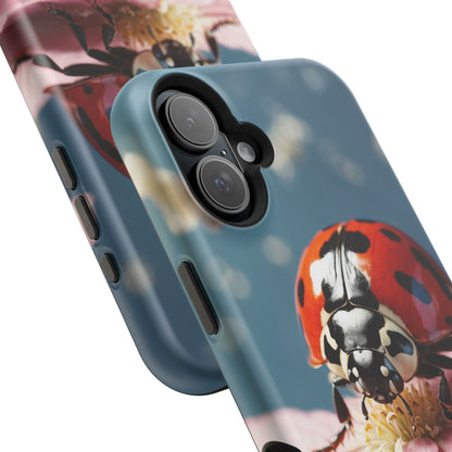 MagSafe iPhone Case: Floral Ladybug Delight