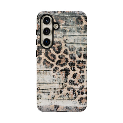 Rustic Leopard Wood Print - iPhone Series Case