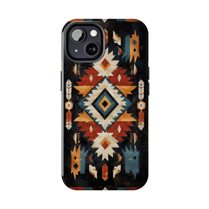 Southwestern Arrow & Diamond Tough iPhone Case – Bold Tribal Design, Dual - Layer Protection - BOGO Cases