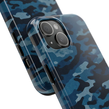 Dark Blue Camouflage – Stylish and Durable iPhone Case for Everyday Use