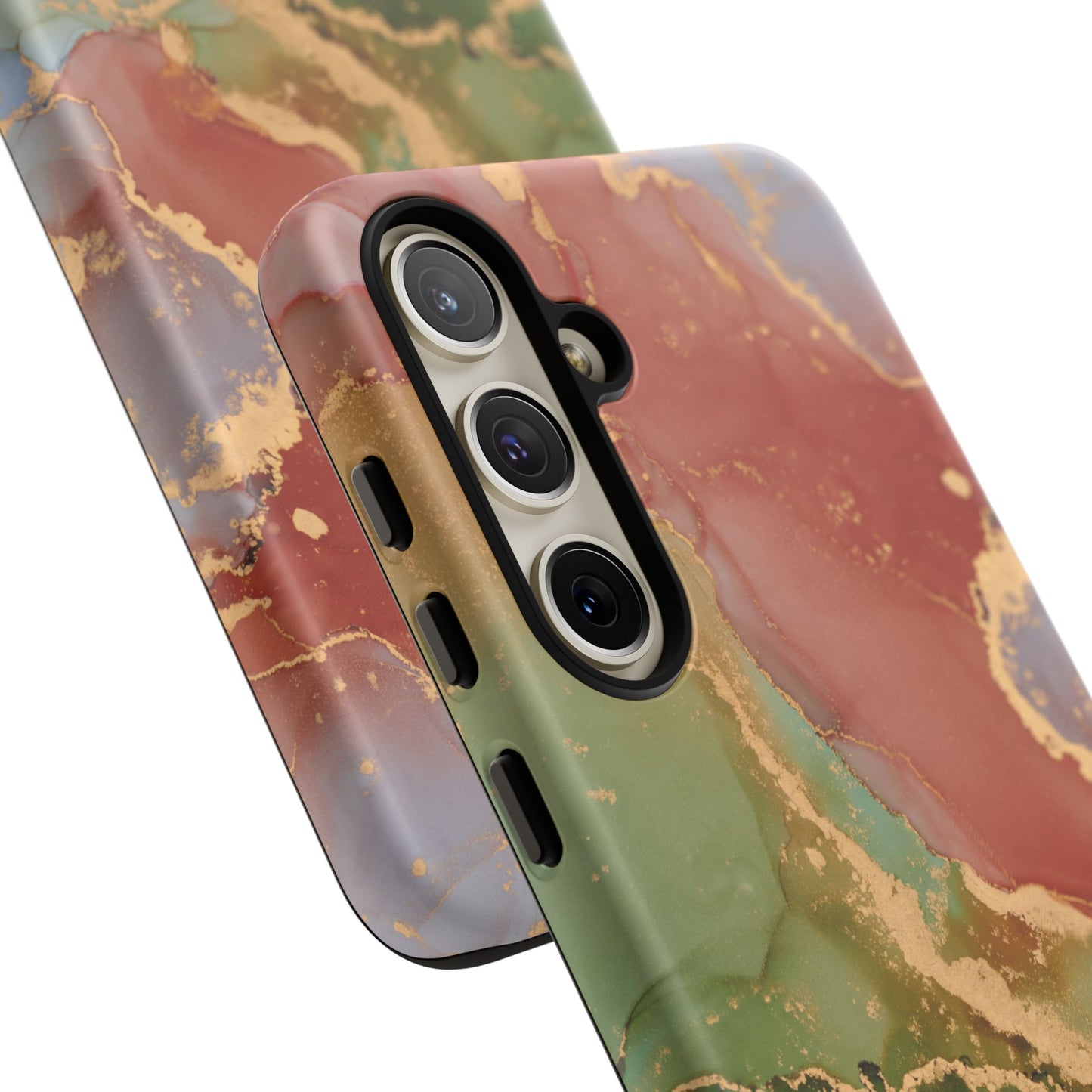 Emerald Orange Marble iPhone Case - Green Marble Case with Luxe Gold Swirls