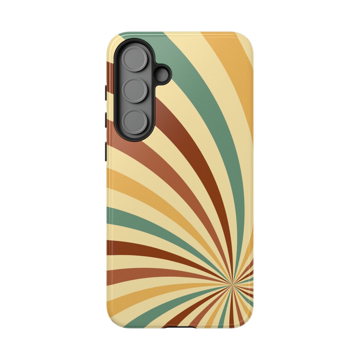 Earthy Retro Swirl Samsung Galaxy Case – Dual-Layer Protection with 70s-Inspired Earth Tones