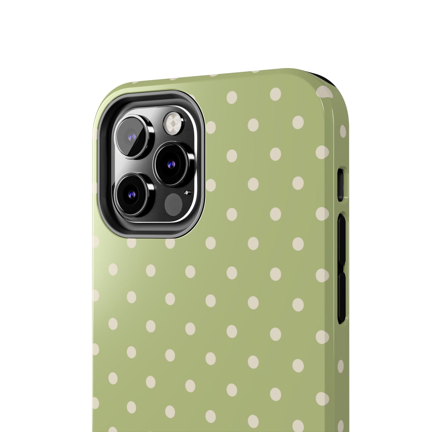 Sage Green Polka Dots – iPhone Case