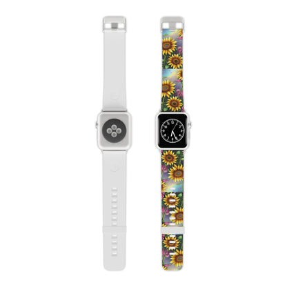  Whimsical Sunflower & Rose Garden Apple Watch Band