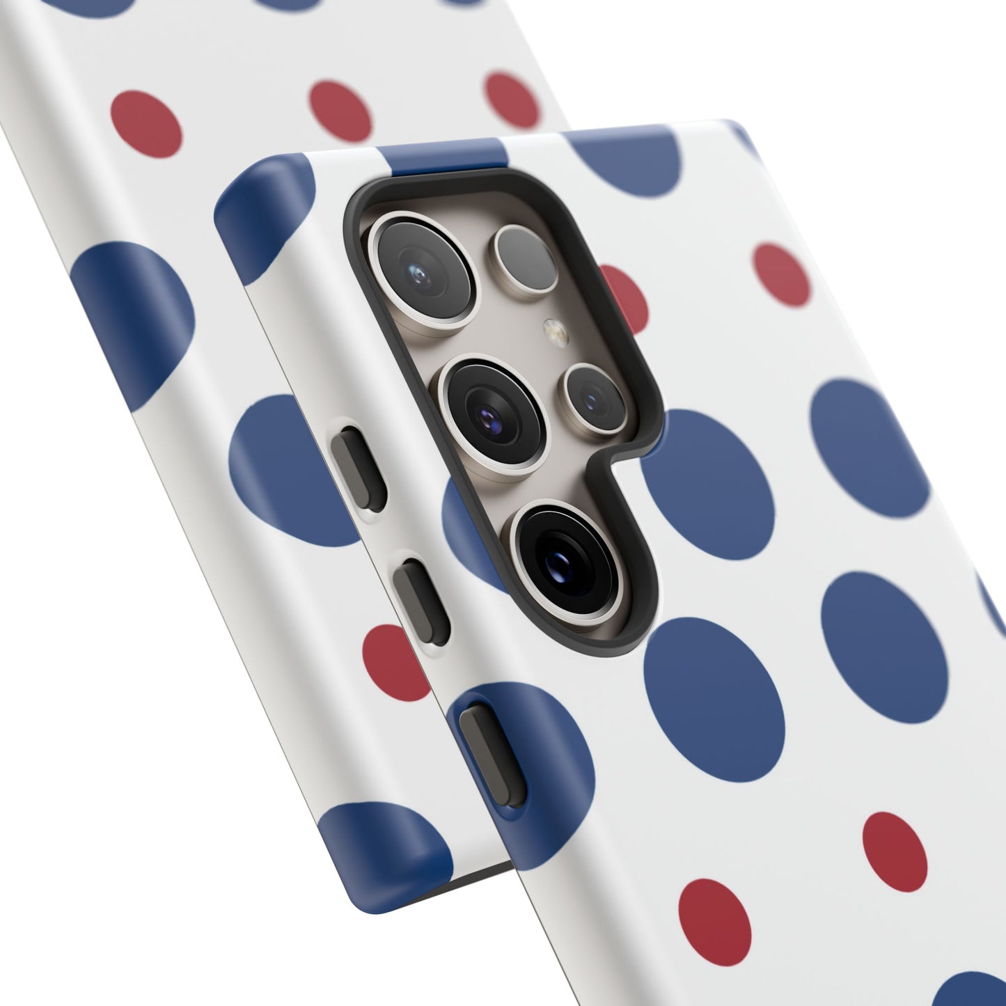 Bold Navy & Red Polka Dot Pattern – Samsung Galaxy Case