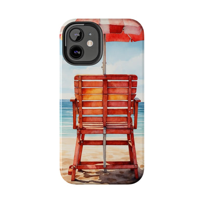 Beachfront Sunset Lounge iPhone Case – Rearview Edition