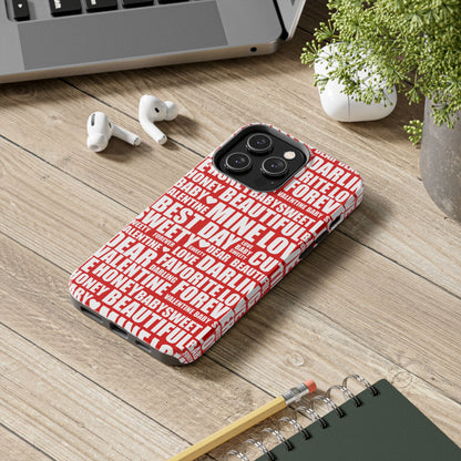 Valentine's Love Typography iPhone Case