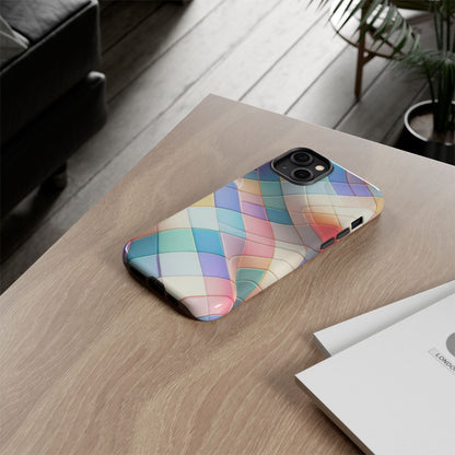 Pastel Prism Plaid iPhone Case