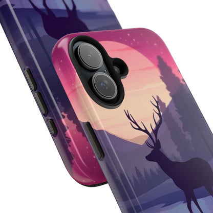 Twilight Elegance: Stag Reflection – iPhone Case