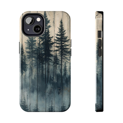 Misty Forest iPhone Case - Rustic Nature-Inspired Protective Cover