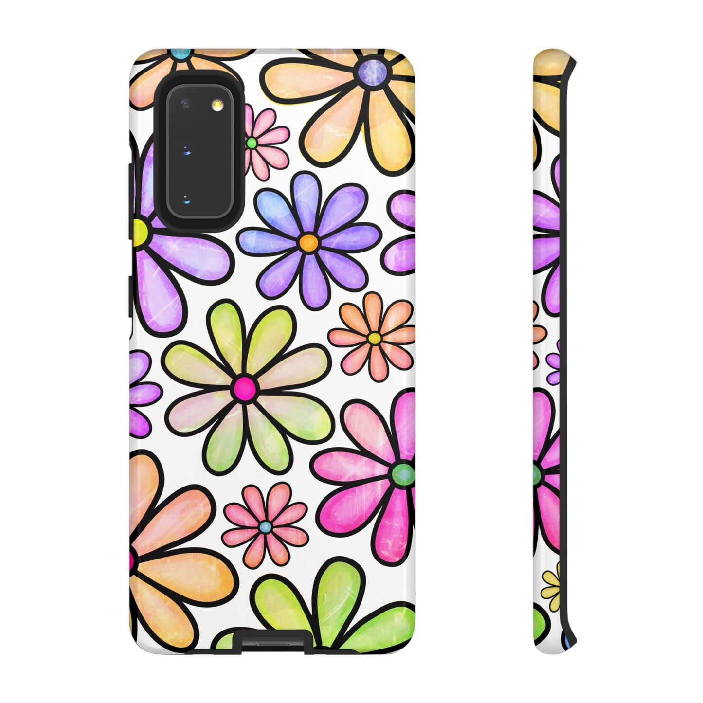 Pastel Daisy Dream Samsung Galaxy Case – Slim Profile, Glossy Finish