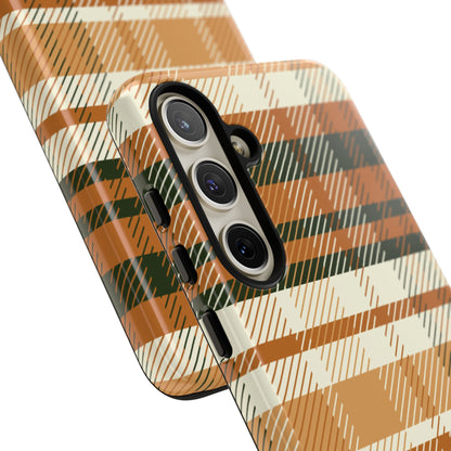 Samsung Galaxy Case - Pumpkin Spice Plaid Design