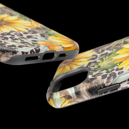 Leopard Sunflower Chic - MagSafe  iPhone Series Case