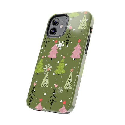 Whimsical Christmas Tree Pattern – iPhone Series Case