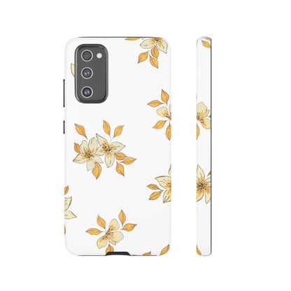 Delicate Yellow Blossom Samsung Galaxy Case – Minimalist Floral Design with Matte Finish