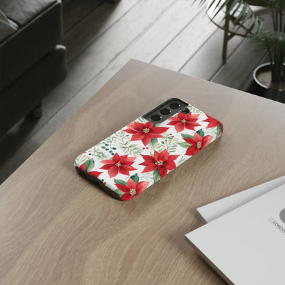 Festive Poinsettia Holiday Pattern – Samsung Galaxy Series Case