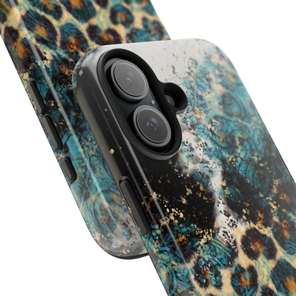 Turquoise Paisley Cowhide Leopard - iPhone Series Case