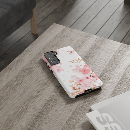 Soft Pink Cherry Blossom Samsung Galaxy Case – Elegant Floral Design