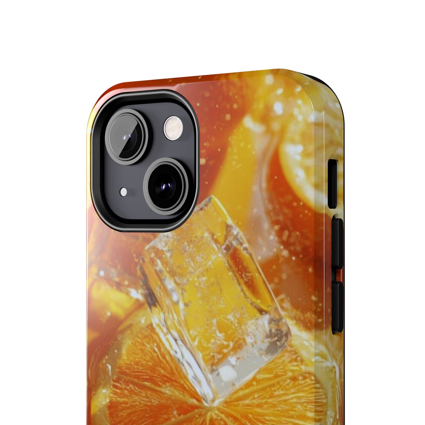 Citrus Orange Splash iPhone Case – Dual-Layer Tough Protection, Vibrant Summer Design