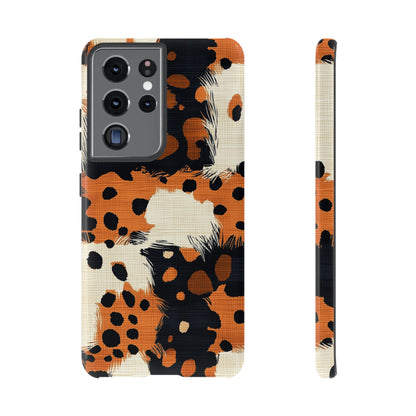 Cheetah Plaid Samsung Case – Brown & Black Pattern