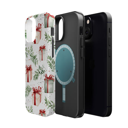 Watercolor Holiday Gifts & Greenery - MagSafe iPhone Series Case