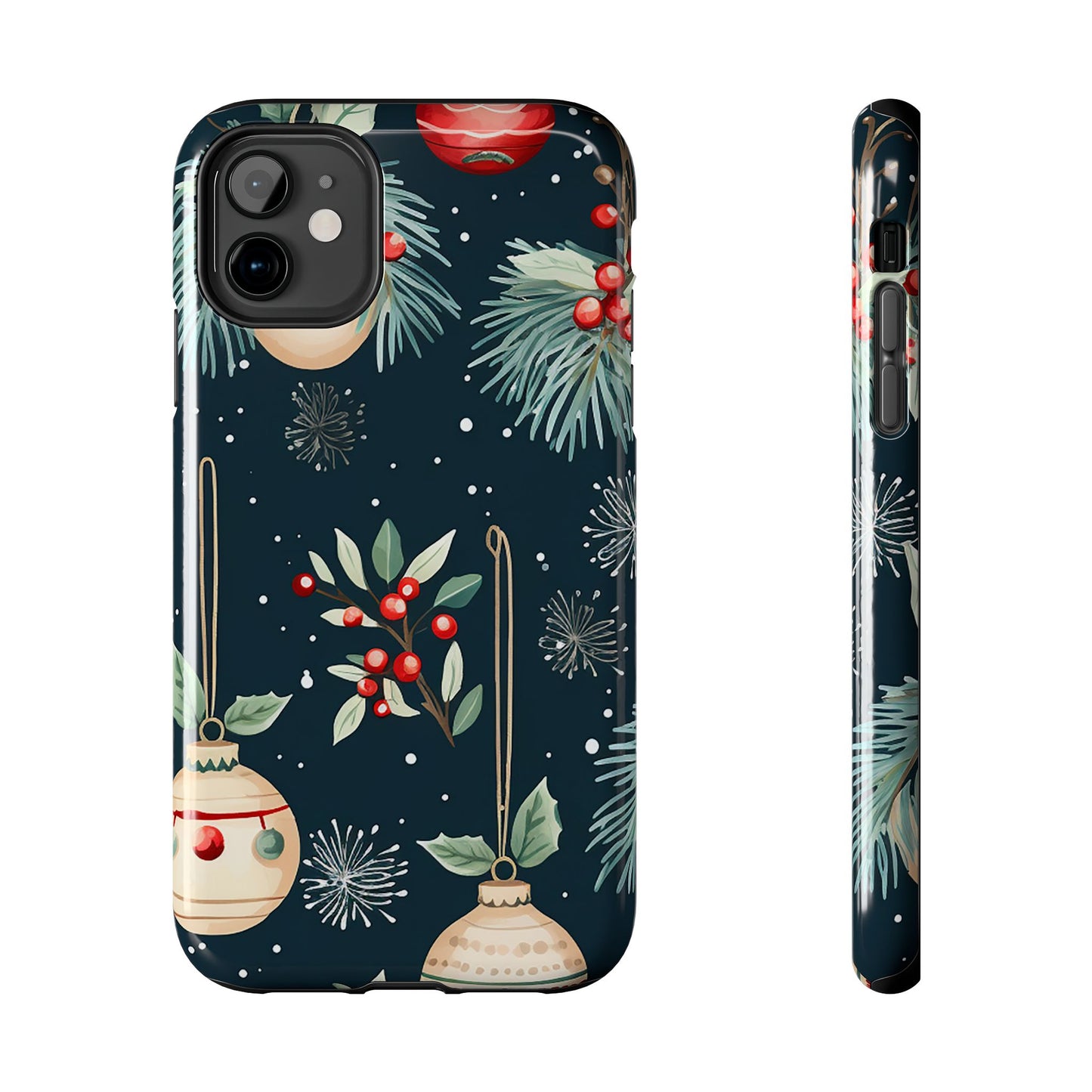 Elegant Christmas Ornaments and Pine - iPhone Series Case