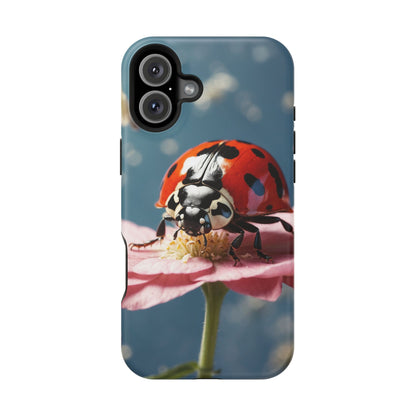 MagSafe iPhone Case: Floral Ladybug Delight