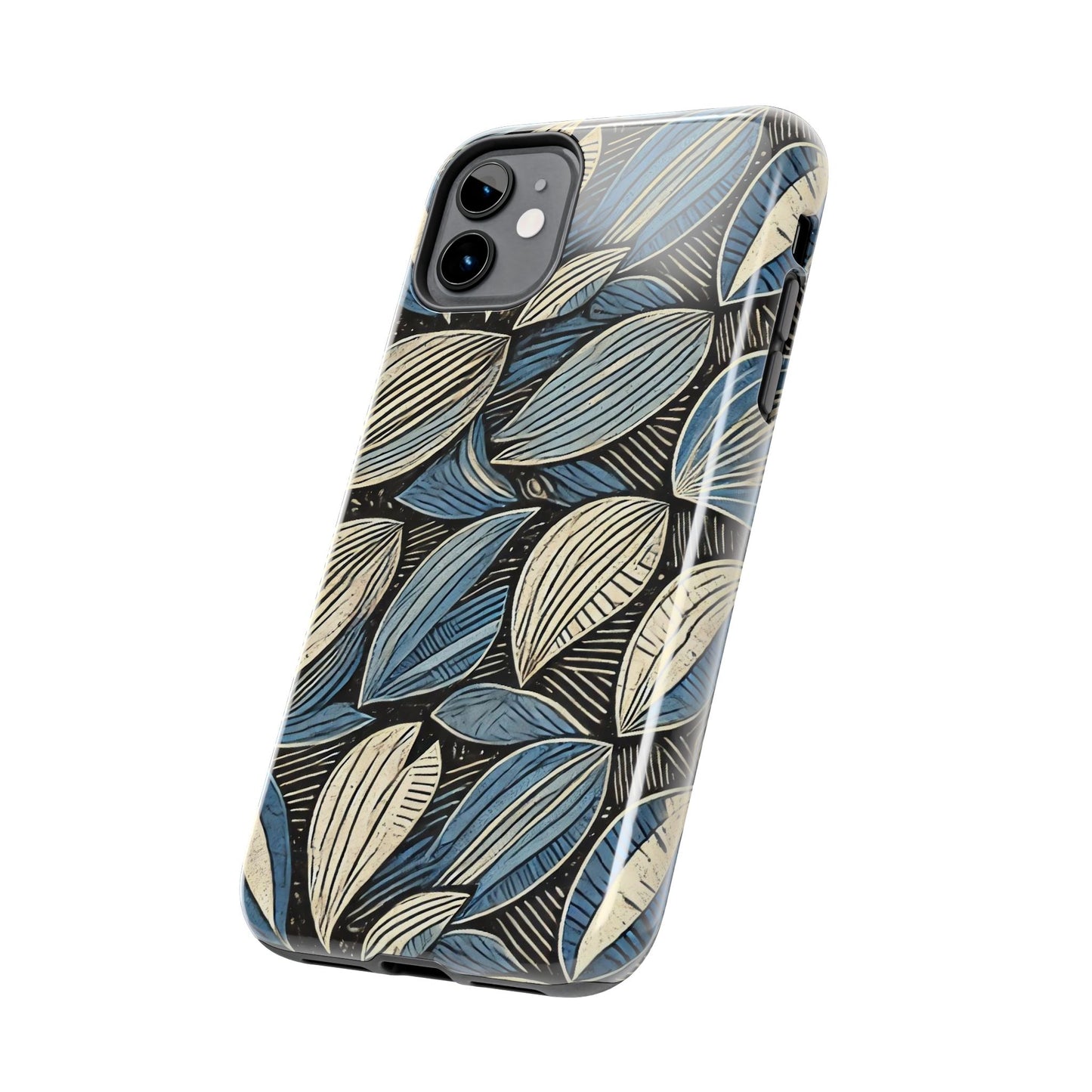 Botanical Leaf Pattern iPhone Case - Nature-Inspired Protective Cover