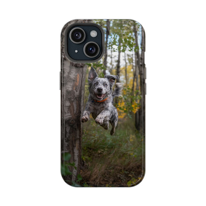 Happy Forest Dog MagSafe iPhone Case – Nature-Inspired Protective Cover