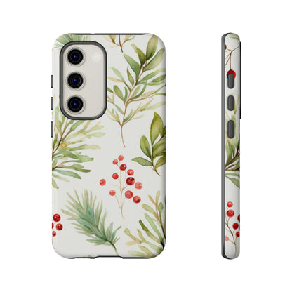 Winter Greenery & Berry Watercolor – Samsung Galaxy Series Case