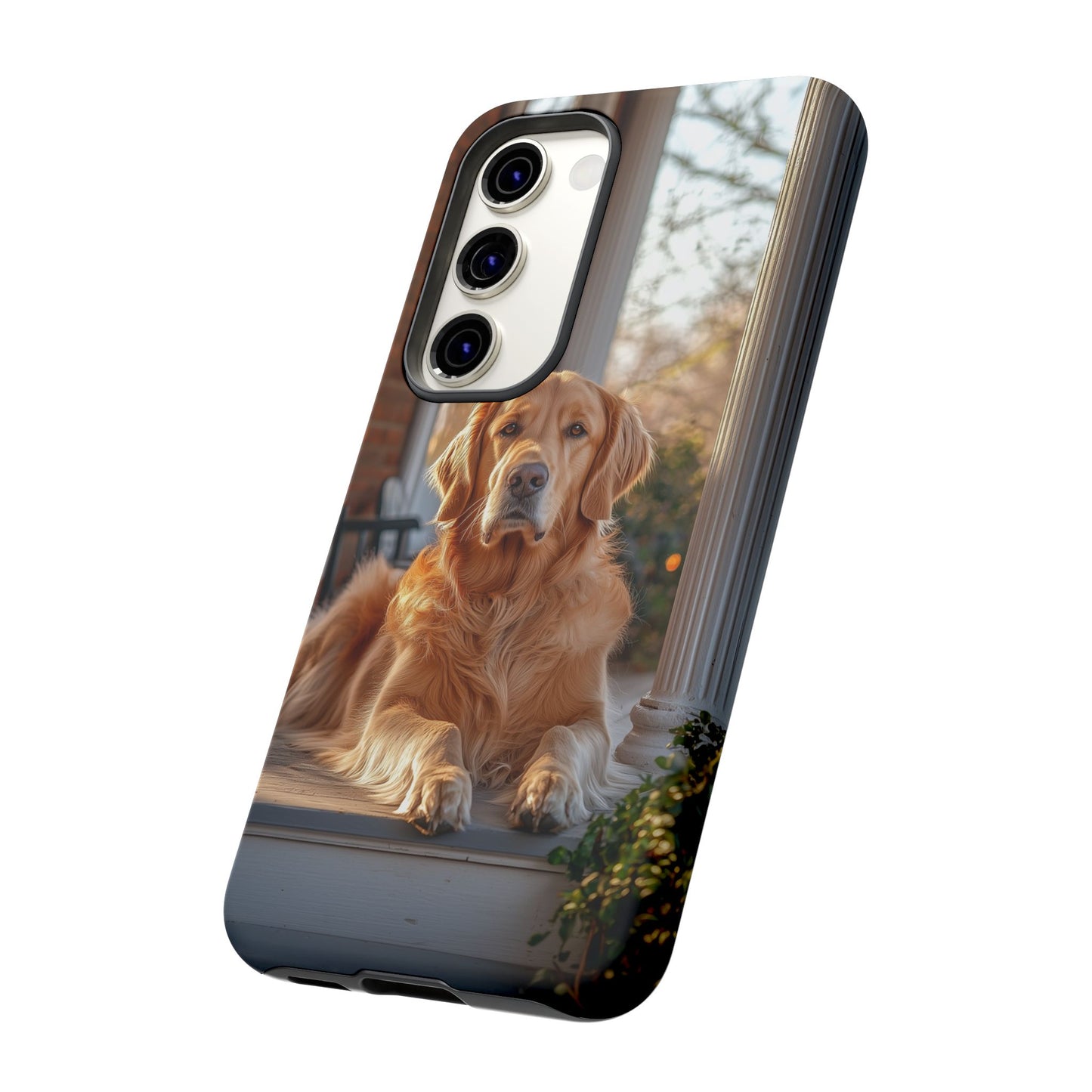 Golden Retriever on Porch - Samsung Galaxy Series Case