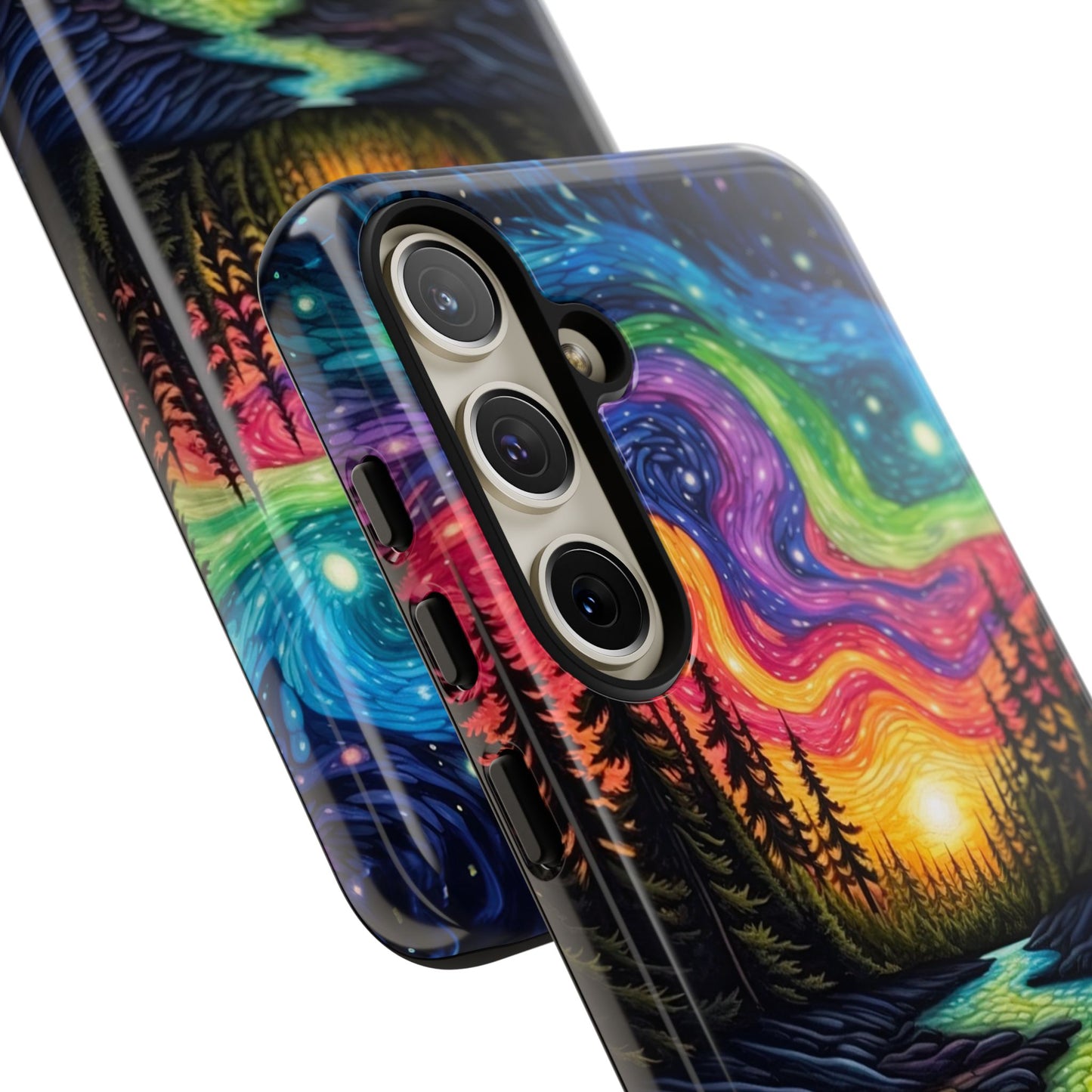 Celestial Nightscape Samsung Galaxy Case – Vibrant River and Starry Sky Design