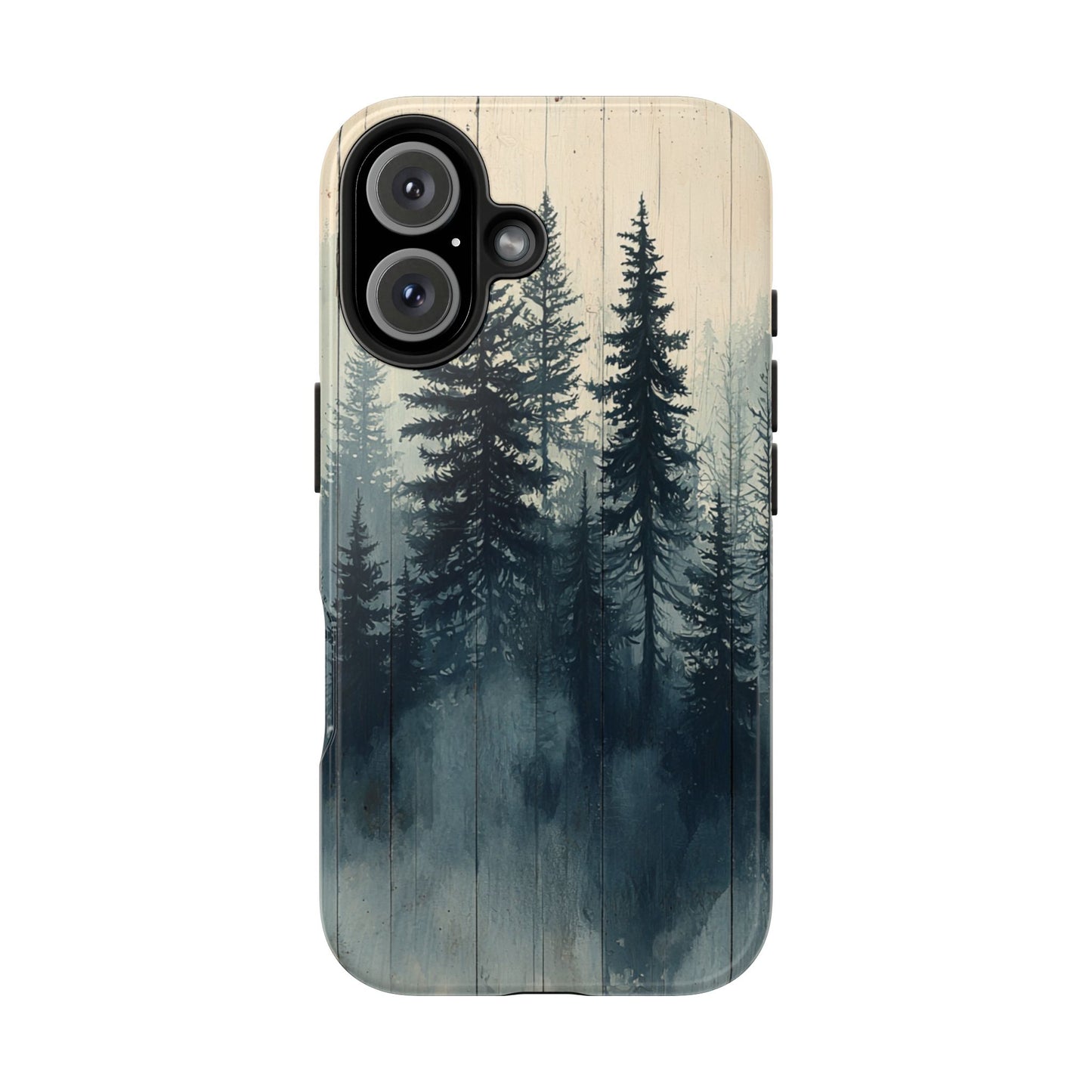 Misty Forest Wood iPhone Case - Nature-Inspired Protective Cover