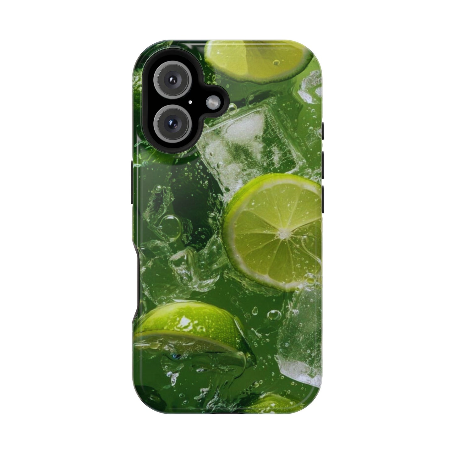 Refreshing Lime Splash MagSafe iPhone Case – Tough Protection, Vivid Dual-Layer Design