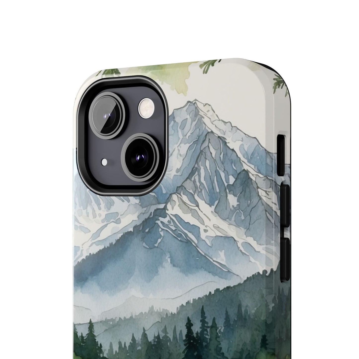 Watercolor Alpine Mountainscape - iPhone Case