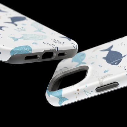 Oceanic Blue Fish Pattern - MagSafe iPhone Series Case