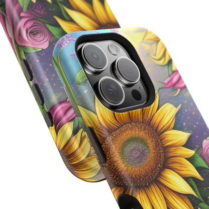 Whimsical Sunflower & Rose Garden - MagSafe iPhone Series Case