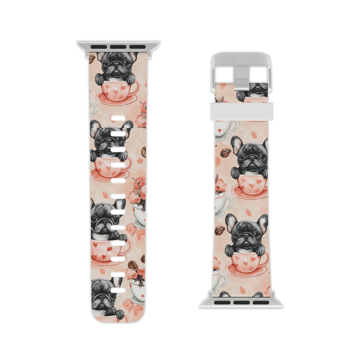 French Bulldogs in Heart Apple Watch Band