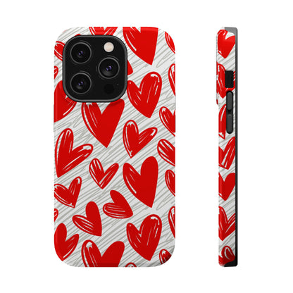 MagSafe Case: Whimsical Heart Doodle