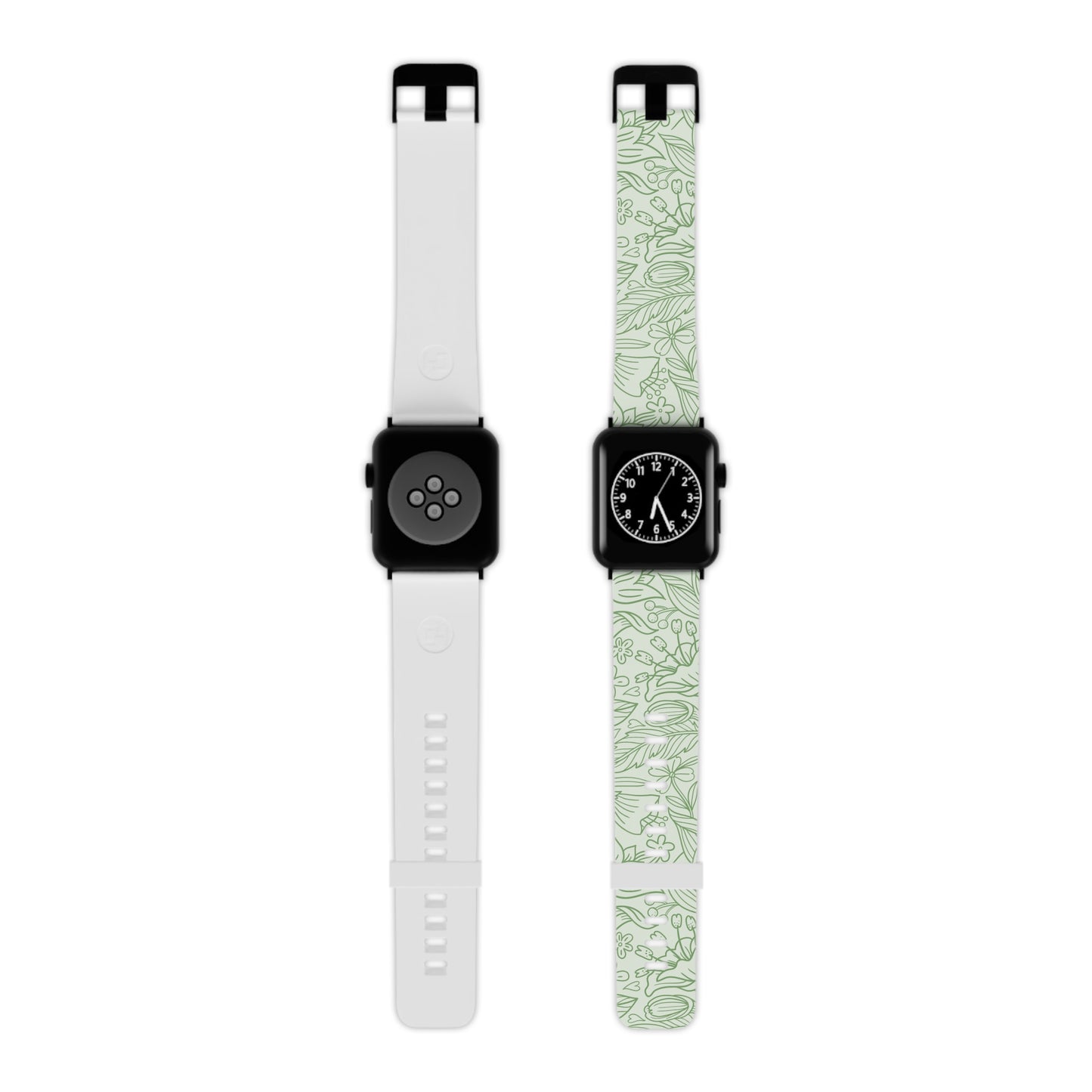  Sage Green Floral Line Art Apple Watch Band