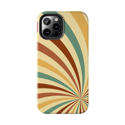 Earthy Retro Swirl iPhone Case – Dual-Layer Protection with 70s-Inspired Earth Tones