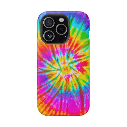 Rainbow Spiral Tie-Dye MagSafe Case – Vibrant Colors & Functionality